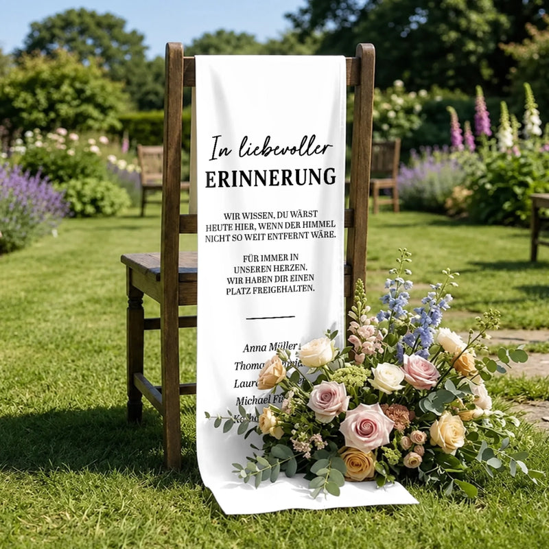 Personalisierte Stuhlbanner Hochzeit - Gedenkgeschenke Bräute und Bräutigame - Für immer verbunden