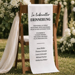 Personalisierte Stuhlbanner Hochzeit - Gedenkgeschenke Bräute und Bräutigame - Für immer verbunden