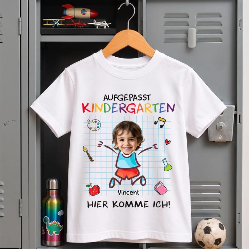 Personalisiertes Kinder-T-Shirt – Geschenk zur Einschulung – Kleine Schritte, große Träume