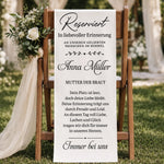 Personalisierte Stuhlbanner Hochzeit - Gedenkgeschenke Bräute und Bräutigame - Im Herzen vereint