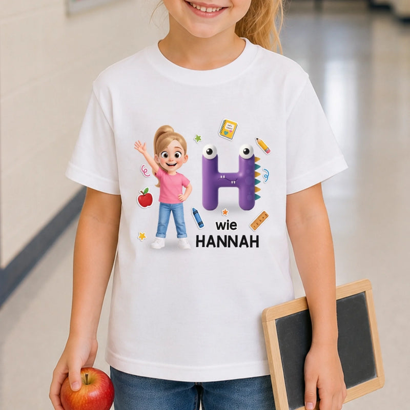 Personalisiertes Kinder-T-Shirt – Geschenk zur Einschulung – Achtung: Zukünftiges Genie
