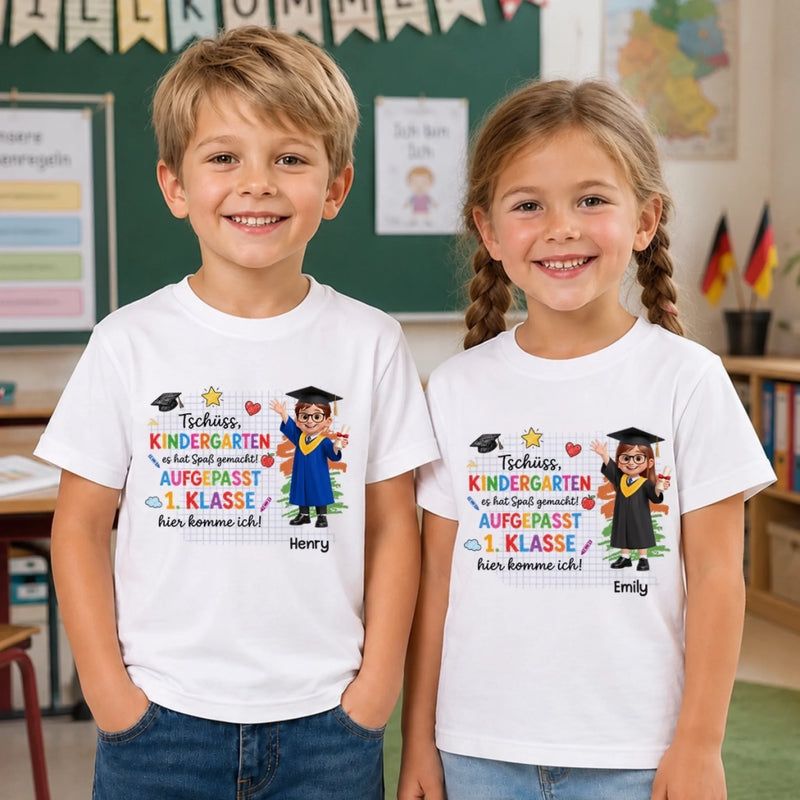 Personalisiertes Kinder-T-Shirt – Geschenk zur Einschulung – Bereit für große Träume