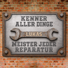 Personalisiertes Metallschild – Geschenk für Männer, Dich Selbst – Meister jeder Reparatur