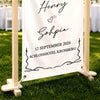 Personalisiertes Willkommensbanner mit Foto – Geschenk für Brautpaare – Willkommen zu unserer Hochzeit