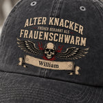 Personalisierte Cap – Individuelles Geburtstagsgeschenk für ihn, Papa, Opa oder Ehemann – Alter Knacker