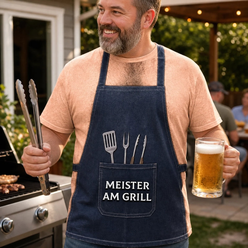 Personalisiertes Allover bedrucktes T-Shirt - Geschenke für Papa, Männer - Lass ihn kochen