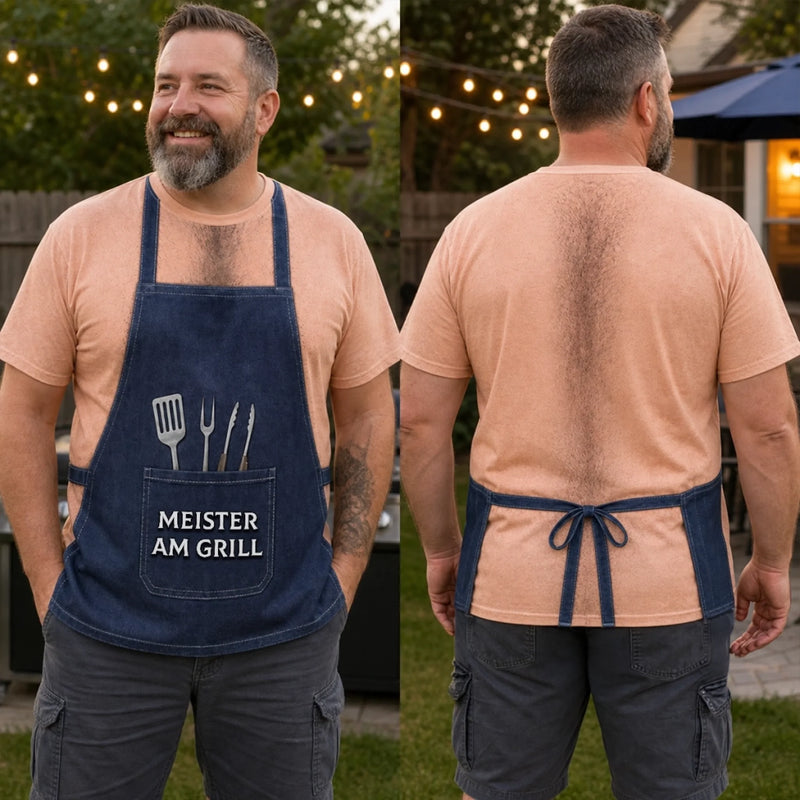 Personalisiertes Allover bedrucktes T-Shirt - Geschenke für Papa, Männer - Lass ihn kochen