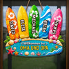 Personalisiertes Holzschild – Sommergeschenk für Oma, Opa, Familie – Sonne, Schwimmen, Wiederholen