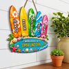 Personalisiertes Holzschild – Sommergeschenk für Oma, Opa, Familie – Sonne, Schwimmen, Wiederholen