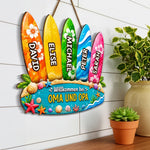 Personalisiertes Holzschild – Sommergeschenk für Oma, Opa, Familie – Sonne, Schwimmen, Wiederholen