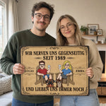 Personalisiertes Metallschild – Geschenk für Paar, Tierliebhaber – Wir Haben Alles