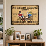 Personalisiertes Metallschild – Geschenk für Paar, Tierliebhaber – Wir Haben Alles
