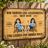 Personalisiertes Metallschild – Geschenk für Paar – Zusammen