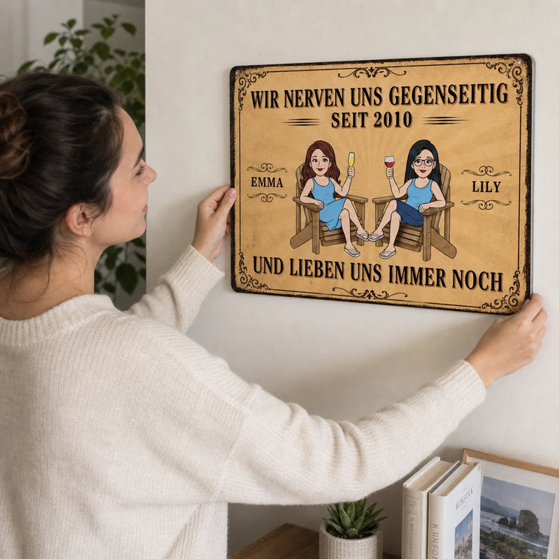Personalisiertes Metallschild – Geschenk für Paar – Zusammen