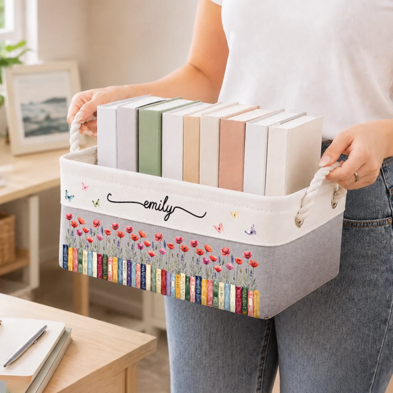 Personalisierte Aufbewahrungskorb – Geschenk für Frauen, Dich Selbst – Blühe auf deine eigene Art