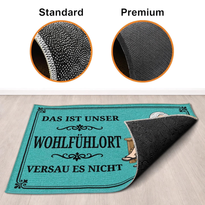 Personalisierte Fußmatte – Geschenk für Paar, Dich Selbst – Unser Wohlfühlort