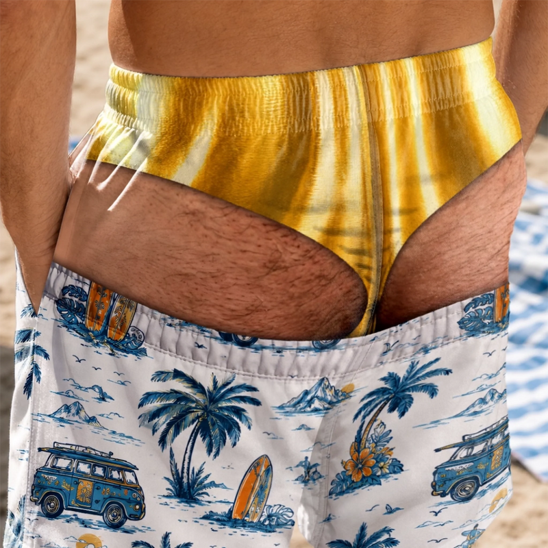 Personalisierte Herren-Badeshorts – Lustige Geschenke für Männer – Überraschung am Strand