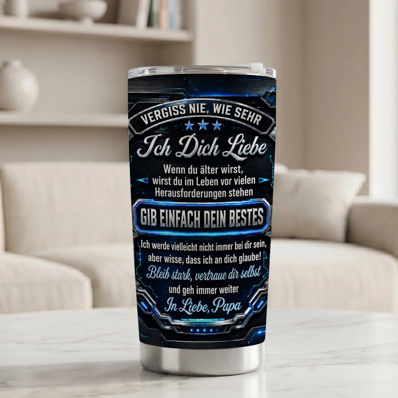 Personalisierter Thermobecher – Geschenk Für Sohn – Ich bin stolz auf dich