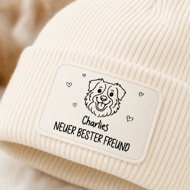 Personalisiertes Babymütze & Fäustlinge Set – Geschenk für frischgebackene Eltern – Willkommen auf der Welt