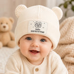 Personalisiertes Babymütze & Fäustlinge Set – Geschenk für frischgebackene Eltern – Willkommen auf der Welt