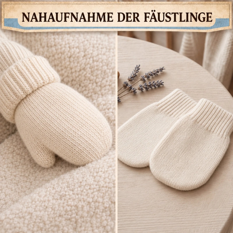 Personalisiertes Babymütze & Fäustlinge Set – Geschenk für frischgebackene Eltern – Willkommen auf der Welt