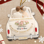 Personalisiertes Acrylornament - Weihnachtsgeschenk für Brautpaare – Frohe Weihnachten, Liebling