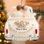 Personalisiertes Acrylornament - Weihnachtsgeschenk für Brautpaare – Frohe Weihnachten, Liebling