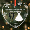 Personalisierte Glasornamente – Weihnachtsgeschenk für Paar, Ehemann, Ehefrau – Unser erstes Weihnachten