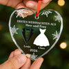 Personalisierte Glasornamente – Weihnachtsgeschenk für Paar, Ehemann, Ehefrau – Unser erstes Weihnachten
