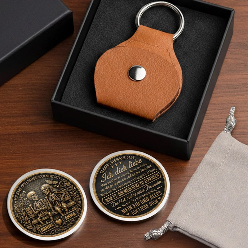 Personalisierter Taschenknuddler – Geschenk Für Paar – Ich liebe unsere Geschichte
