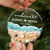 Personalisierte Glasornamente – Weihnachtsgeschenk für Verlobte – Der Anfang von für immer