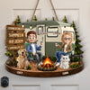 Personalisiertes Holzschild – Geschenk für Campingpaare, Tierliebhaber – Erinnerungen sammeln