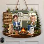 Personalisiertes Holzschild – Geschenk für Campingpaare, Tierliebhaber – Erinnerungen sammeln