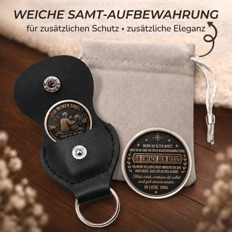 Personalisierter Taschenknuddler – Geschenk Für Enkel – Meine Liebe begleitet dich immer