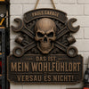 Personalisiertes Holzschild für Papa – Geschenk für Mechaniker, Schrauber & Männer – Das ist mein Wohlfühlort