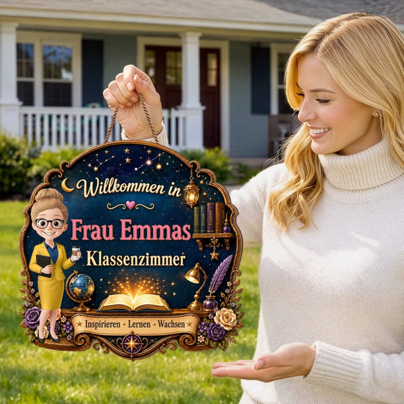 Personalisiertes Holzschild – Geschenk für Lehrerin, Lehrer – Schön und stark
