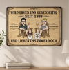 Personalisiertes Metallschild – Geschenk für Paar, Tierliebhaber – Zusammen durchs Leben