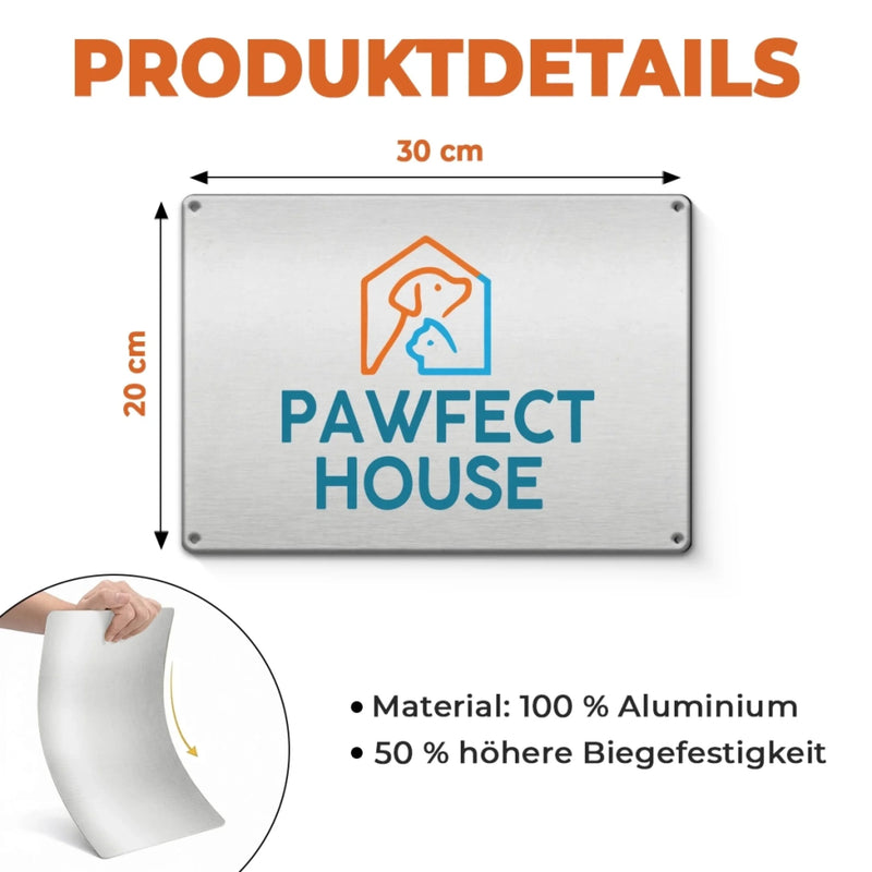Personalisiertes Metallschild – Geschenk für Paar, Tierliebhaber – Zusammen durchs Leben