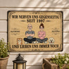 Personalisiertes Metallschild – Geschenk für Paar, Tierliebhaber – Liebe kennt keinen Ruhestand