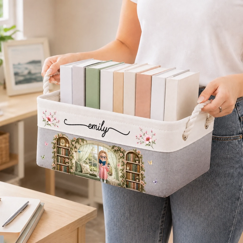 Personalisierter Aufbewahrungskorb – Geschenk für Buchliebhaber – Einfach Ich Selbst
