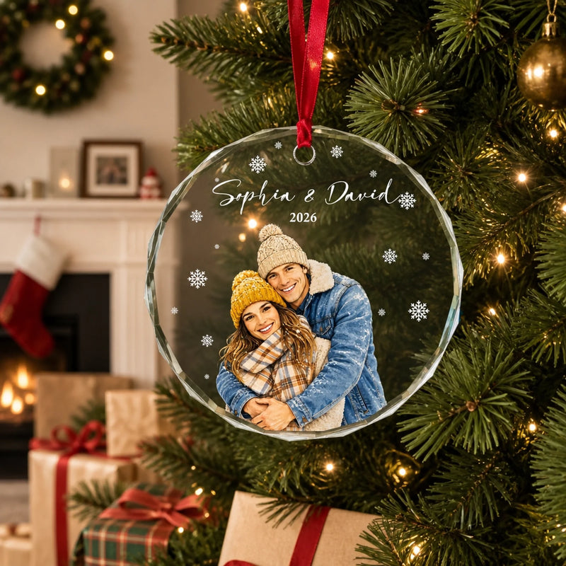 Personalisierte Glasornamente – Weihnachtsgeschenk für Paar – Wir wählen dich immer