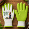 Personalisierte rutschfeste Gartenhandschuhe – Geschenk für Gärtnerin & Pflanzenliebhaber – Finde Frieden im Garten