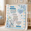 Personalisierte Decke - Geschenk für frischgebackene Eltern - Du bist meine ganze Welt