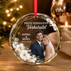 Personalisierte Glasornamente mit Foto – Weihnachtsgeschenk für Paar – Erstes gemeinsames Weihnachten