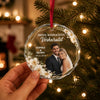Personalisierte Glasornamente mit Foto – Weihnachtsgeschenk für Paar – Erstes gemeinsames Weihnachten