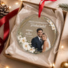 Personalisierte Glasornamente mit Foto – Weihnachtsgeschenk für Paar – Erstes gemeinsames Weihnachten