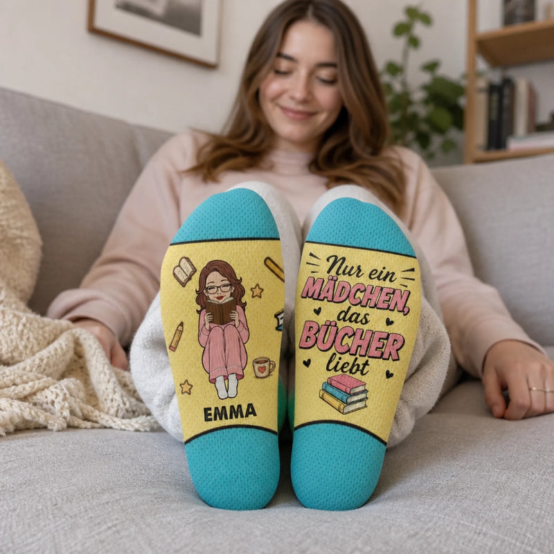 Personalisierte Socken – Geschenk für Buchliebhaber – Einfach Ich selbst