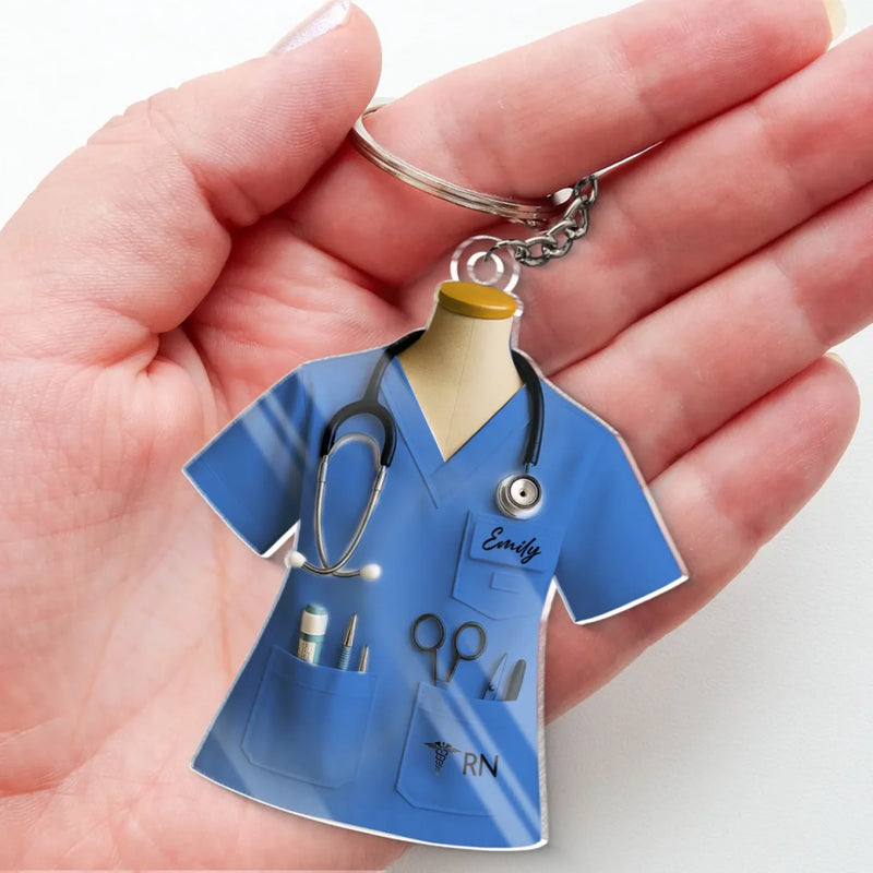 Personalisierter Acryl-Schlüsselanhänger – Geschenk für Krankenschwester – Ein Herz voller Fürsorge