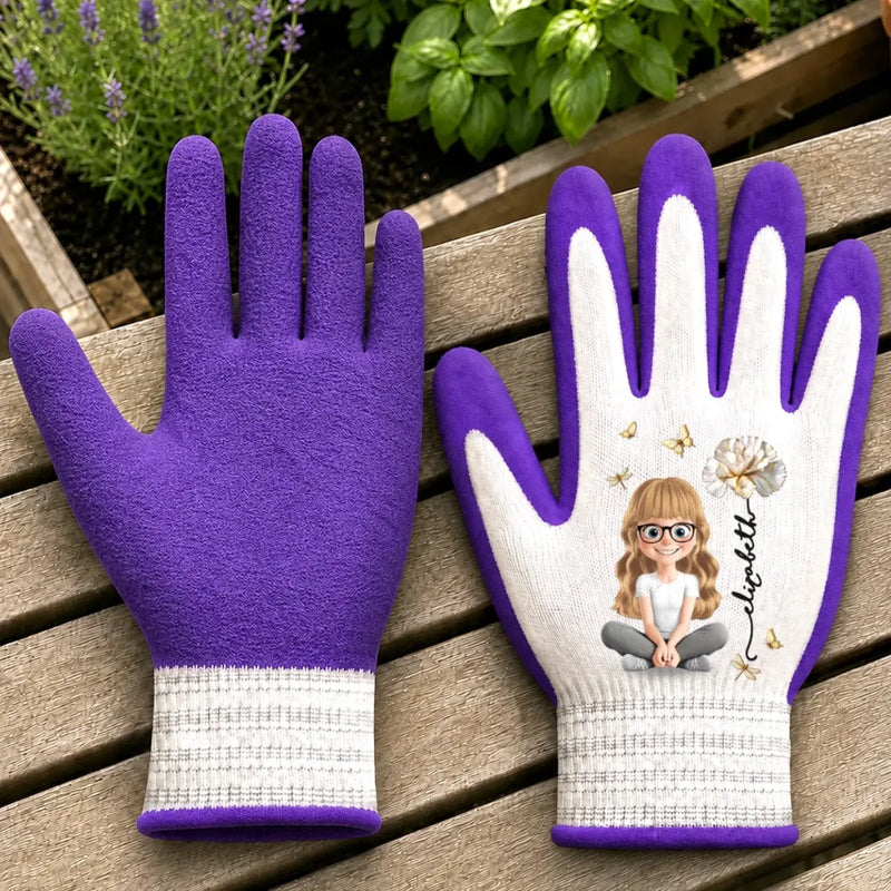 Personalisierte rutschfeste Gartenhandschuhe – Geschenk für Gärtnerin & Pflanzenliebhaber – Mit Liebe gepflanzt