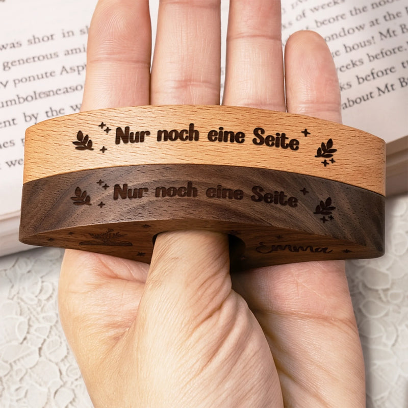 Personalisierte Buchstützen – Geschenk für Buchliebhaber – Nur noch eine Seite